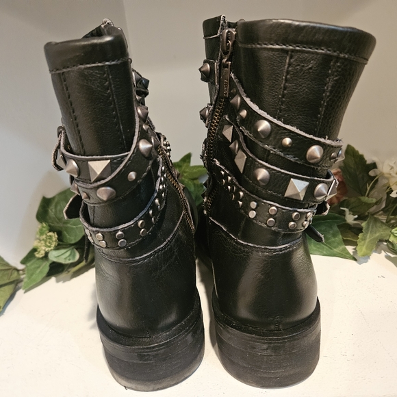 Luizia Graxo Schutz leather studded strap bootie - Picture 3 of 4
